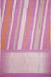 Kanchipuram Silk Diagonal Lines Lavender Saree