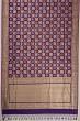 Banarasi Silk Brocade Violet Saree