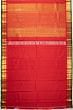 Kanchipuram Silk Horizontal Lines Red Saree