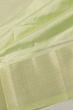 Kanchipuram Silk Tissue Plain Pista Green Dhoti With Kanduva