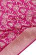 Banarasi Silk Jaal And Butta Rani Pink Saree