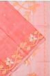 Dhakai Kora Organza Jamdani Butta Peach Saree