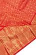 Kanchipuram Silk Criss Cross Checks And Butta Red Saree