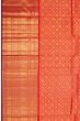 Kanchipuram Silk Criss Cross Checks And Butta Red Saree