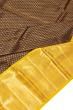 Kanchipuram Silk Brocade Brown Saree