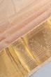 Kanchipuram Silk Jacquard Peach Dhoti With Kanduva