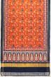 Natural Dye Patan Patola Silk Double Ikat Orange Saree