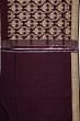 Banarasi Silk Brocade Brown Saree