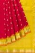 Gadwal Silk Butta Pinkish Red Saree