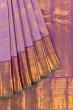 Gadwal Silk Checks And Butta Lavender Saree