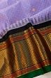 Gadwal Silk Checks And Butta Violet Saree