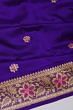 Banarasi Silk Butta Violet Saree