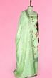 Tussar Pichwai Printed Pastel Green Salwar Suit Set