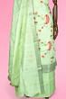 Tussar Pichwai Printed Pastel Green Salwar Suit Set