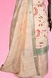 Tussar Pichwai Printed Pastel Orange Salwar Suit Set