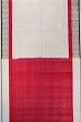 Pochampally Silk Ikat Plain White Saree