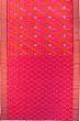 Pochampally Silk Ikat Dual Tone Pink And Orange Saree