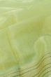 Handloom Cotton Tissue Butta Lime Yellow Saree