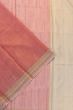 Handloom Cotton Tissue Red Saree With Thread Border