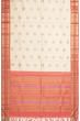 Classic Kanchipuram Silk Butta Cream Saree