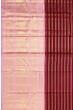 Kanchipuram Silk Horizontal Lines Brown Saree