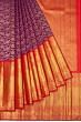 Kanchipuram Silk Brocade Purple Saree