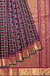 Gadwal Silk Checks And Butta Violet Saree