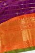 Gadwal Silk Horizontal Lines Purple Saree