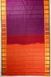 Gadwal Silk Horizontal Lines Purple Saree