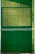 Kanchipuram Silk Plain Green Saree With Temples Border