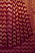 Kanchipuram Silk Zig Zag Lines Purple Saree