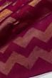 Kanchipuram Silk Zig Zag Lines Purple Saree