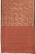 Chanderi Cotton Checks And Printed Brown Saree