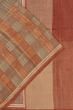 Chanderi Cotton Tissue Half And Half Brown And Grey Saree