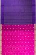 Chanderi Silk Jaal Violet Saree