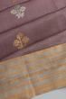 Banarasi Katan Silk Half And Half Jaal And Butta Lilac Saree