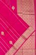 Banarasi Katan Silk Vertical Lines And Butta Rani Pink Saree