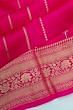 Banarasi Katan Silk Vertical Lines And Butta Rani Pink Saree