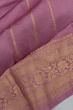 Banarasi Katan Silk Vertical Lines And Butta Lavender Saree