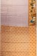 Chanderi Silk Tissue Plain Peach Saree