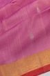 Uppada Silk Butta Pink Saree With Jamdani Pallu