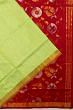 Uppada Silk Butta Green Saree With Jamdani Pallu