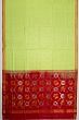 Uppada Silk Butta Green Saree With Jamdani Pallu