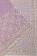 Organza Tissue Embroidery Jaal Lavender Saree