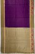 Chanderi Silk Butta Purple Saree With Embroidery Border