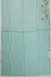 Organza Horizontal Lines Sea Green Saree