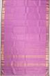 Kanchipuram Silk Horizontal Lines Lavender Saree