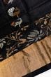 Uppada Silk Butta Jamdani Black Saree