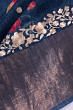 Tussar Floral Printed Navy Blue Saree