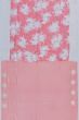 Organza Floral Printed Pink Saree